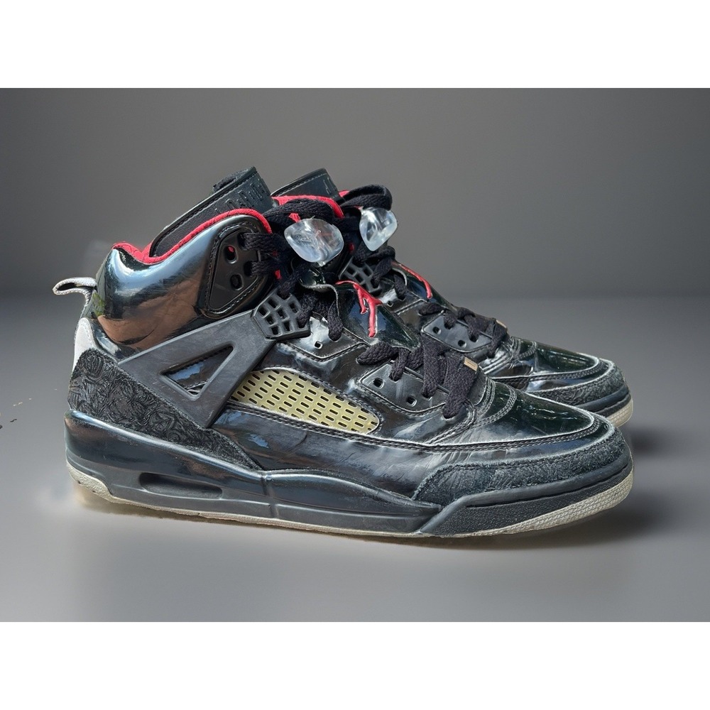 Nike Air Jordan Spizike Patent Leather Mens Size 11 Black Red 315371-001 Sneaker